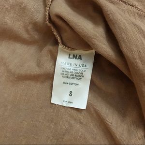 NWT LNA Clothing Double Cut V Tank in Tawny Birch $86